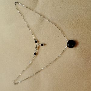 Onyx and sterling silver necklace